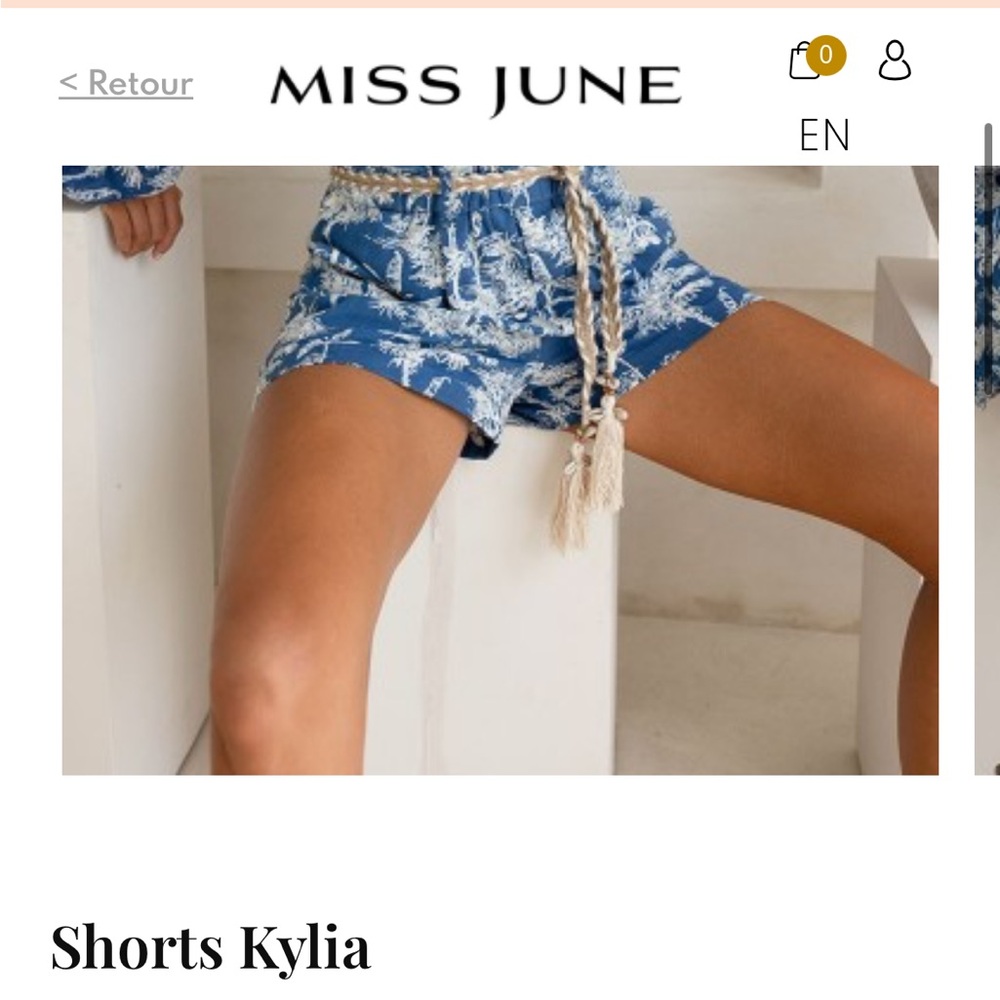 Miss June Paris Shorts Kylia new never worn
Kylia Short, cotton bohemian  size 1